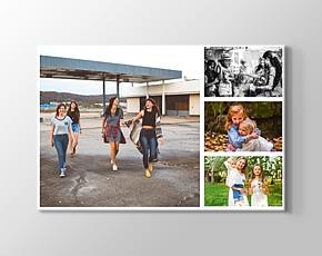 Yatay Kolaj 4 lü 3:2 orantılı kanvas tablo modeli